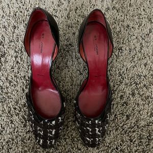 St John Brown Houndstooth/Patent heels, 9.5